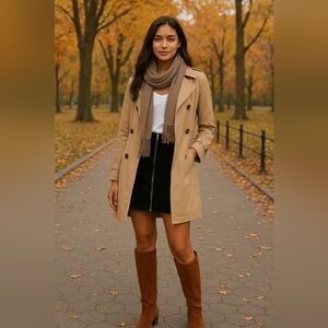 Black Zipper Skirt and white top